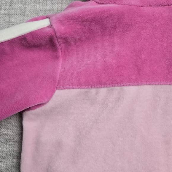 Vintage Baby Snoopy Pink Velour Zip Up Hoodie 6-9M Peanuts Y2K Retro - Picture 7 of 9